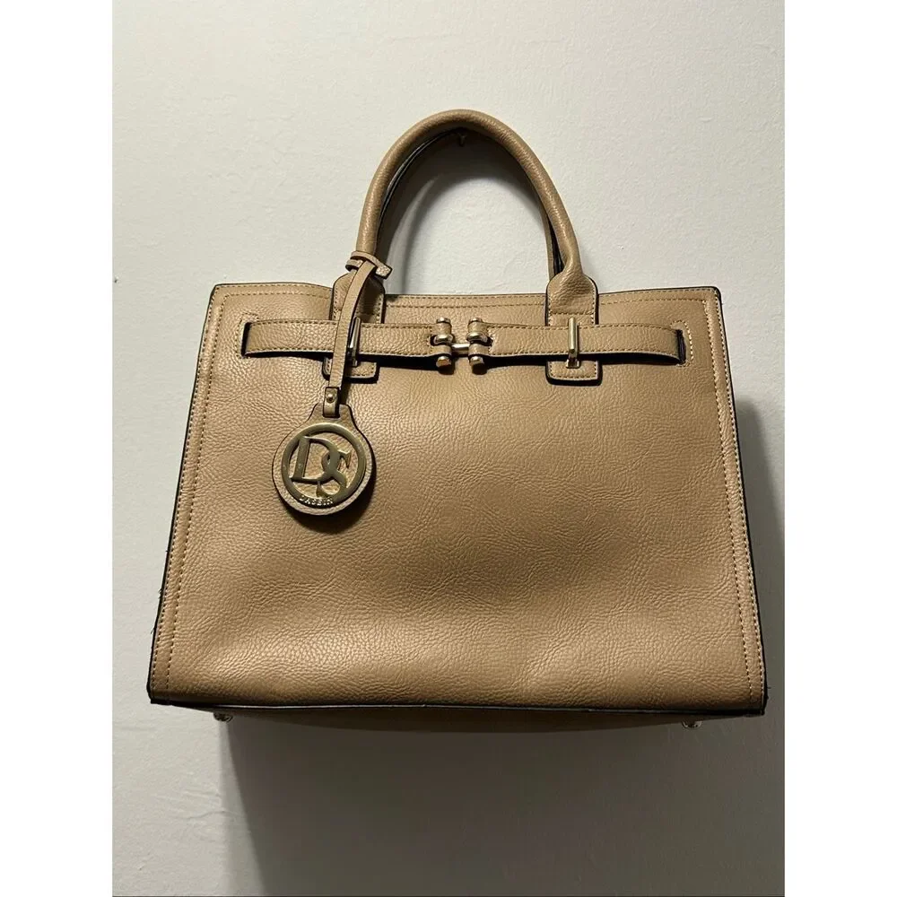 Dasein Tan Structured Satchel Handbag | Business Casual Work Purse